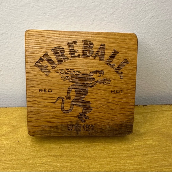 fireball | Kitchen | Square Wooden Fireball Bottle Opener 4 X 4 Man ...